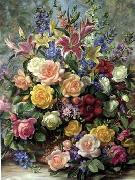 unknow artist Floral, beautiful classical still life of flowers.083 France oil painting artist